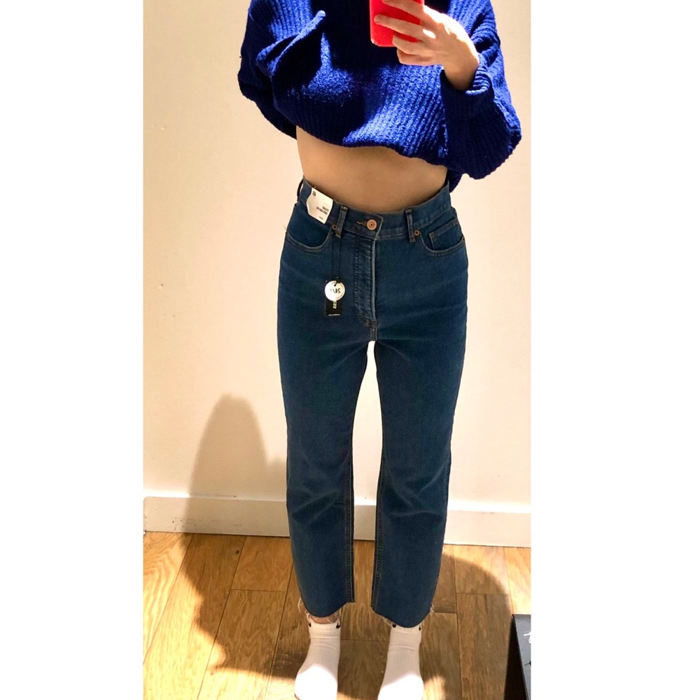 Straight super high rise jeans NEW WITH TAGS